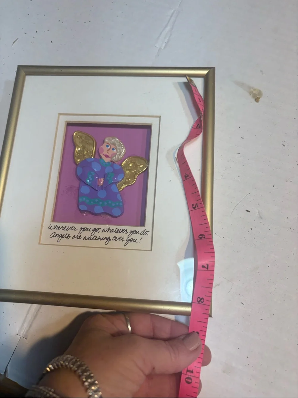 Bright Star Designs angel shadow box framed wall hanging - Picture 7 of 7